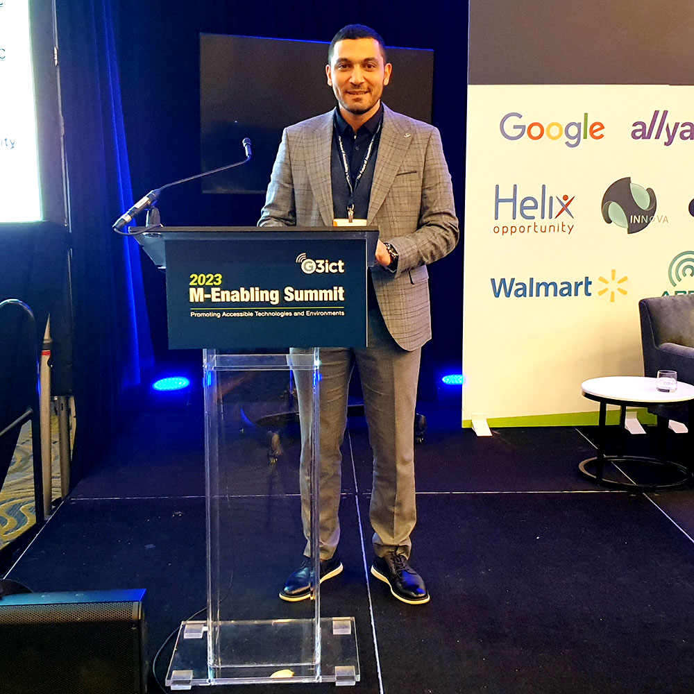 Dr. Iyad Abu Doush Speaks at M-Enabling Conference: A Transformative Experience in Accessibility and AI