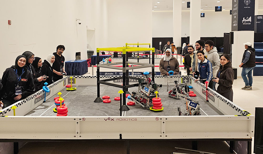 Auk ceas students win best design award and secure third place at kuwait national robotics competition