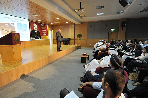 Marketing guru professor philip kotler presents his new marketing theory at auk