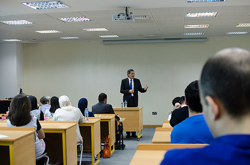 U.S. Ambassador gives lecture on "Hamlet, Diplomacy, and Political Interpretations of Shakespeare" to AUK Shakespeare class