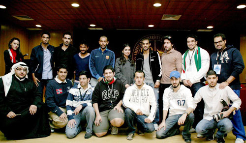 Auks student government host members of kuwait national football team