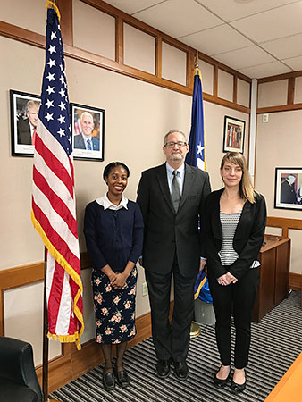 AUK Graduate Interns Meet U.S. Ambassador