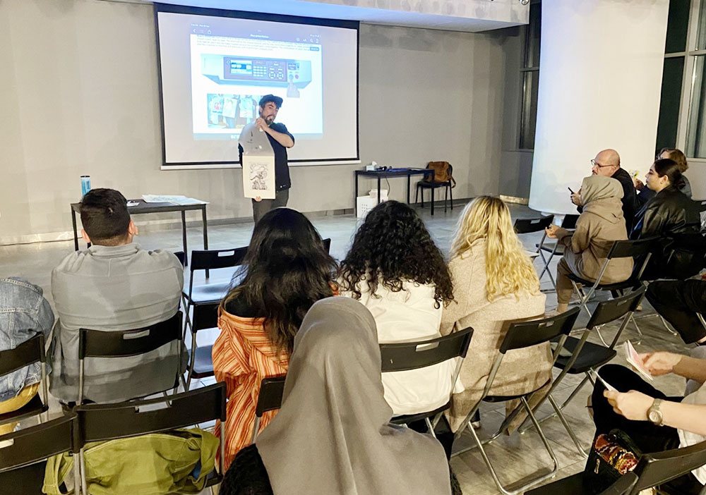 Auk students explore risograph printing with romain danger