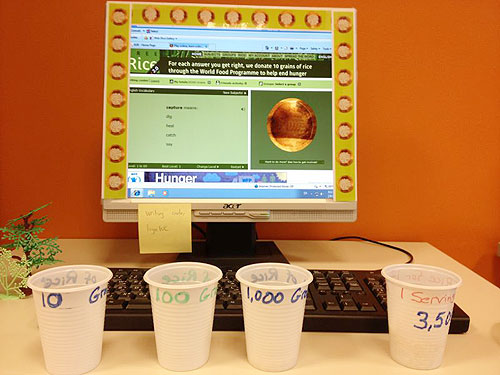 The writing center free rice competition