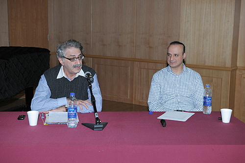 Auk students and faculty meet with a student delegation from the american university of paris aup
