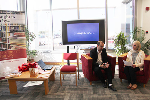 AUK Library Holds a Poetry Reading and Book Signing for Yousef Nayef