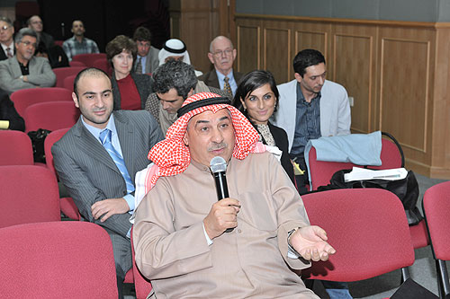 The center for gulf studies at the american university of kuwait hosts lecture on the arab spring