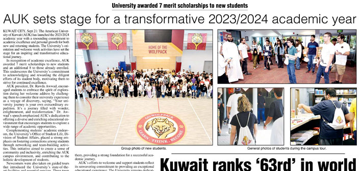 AUK Sets the Stage for a Transformative Academic Year with Orientation and Welcome Week Activities