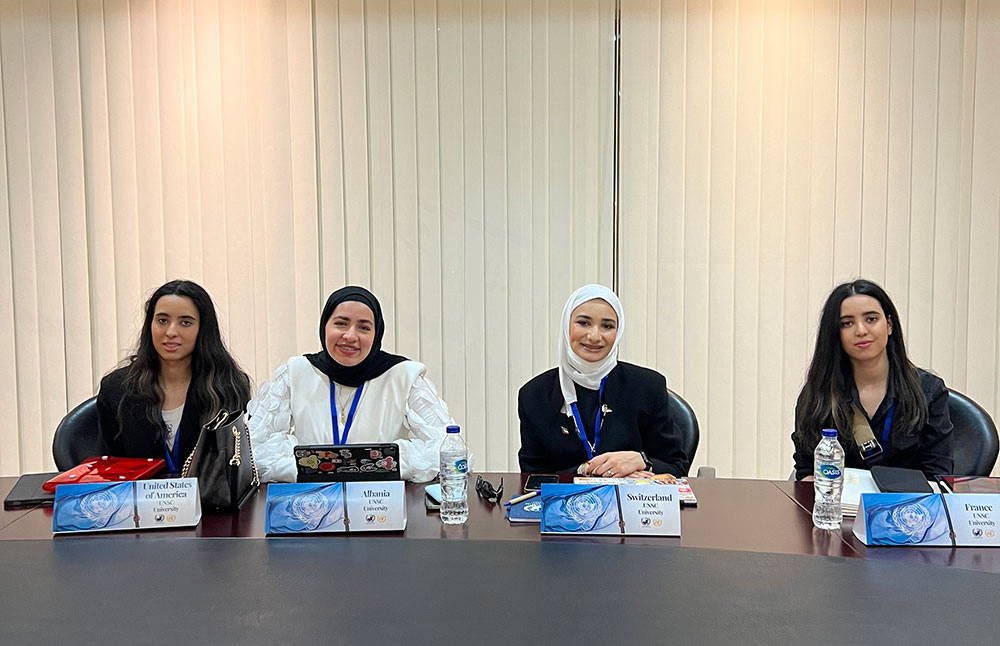 Aukmun board members attend 8th annual mun conference at aud