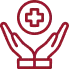 Symbol represents the medical assistance that suggest concepts of care, support, and protection in a healthcare context