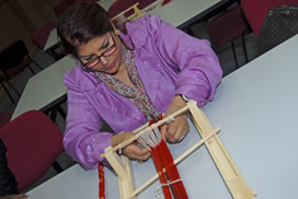 Bedouin sadu weaving lecture workshop and poster exhibit at the american university of kuwait