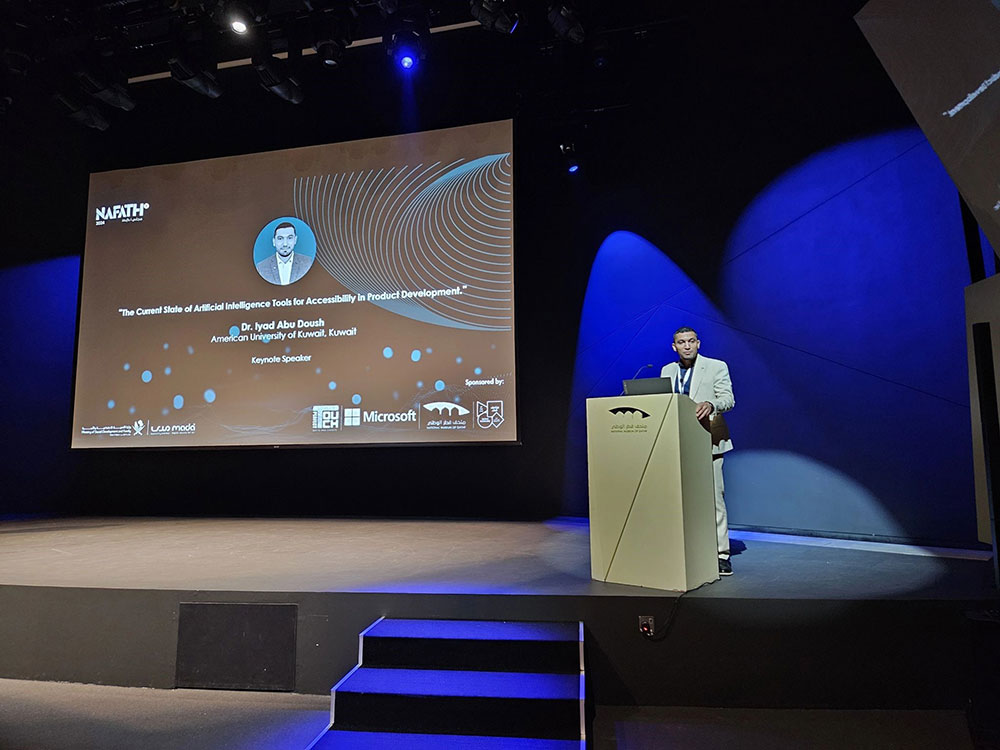 Exploring ai-driven accessibility a keynote at nafath majlis by dr iyad abu doush