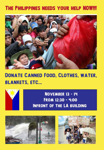 AUK's Anthropology Club Donations Drive for the Victims of Typhoon Haiyan