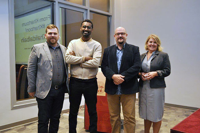 The auk art  graphic design department hosts khalid al-baih