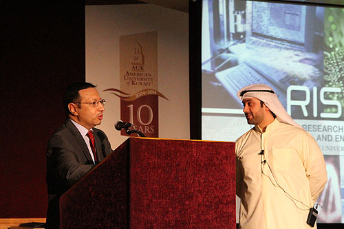 Auk rise center kicks off its lecture series with a talk by sadeq qasem