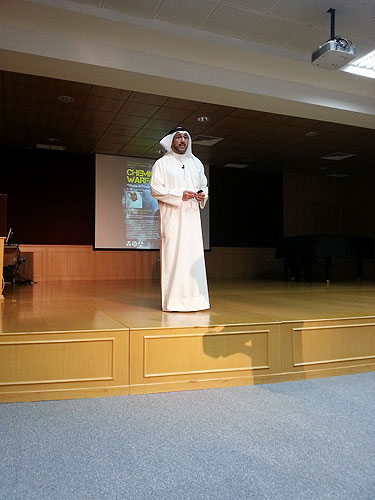 Dr. Hamad Al-Hasawi Gives a Talk at AUK About Chemical Warfare Agents